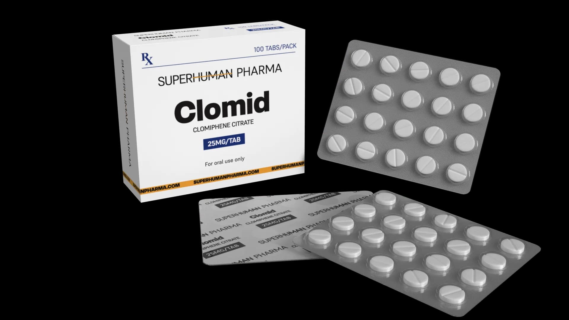 Clomid 25 mg [100 comprimés] SuperHuman Pharma