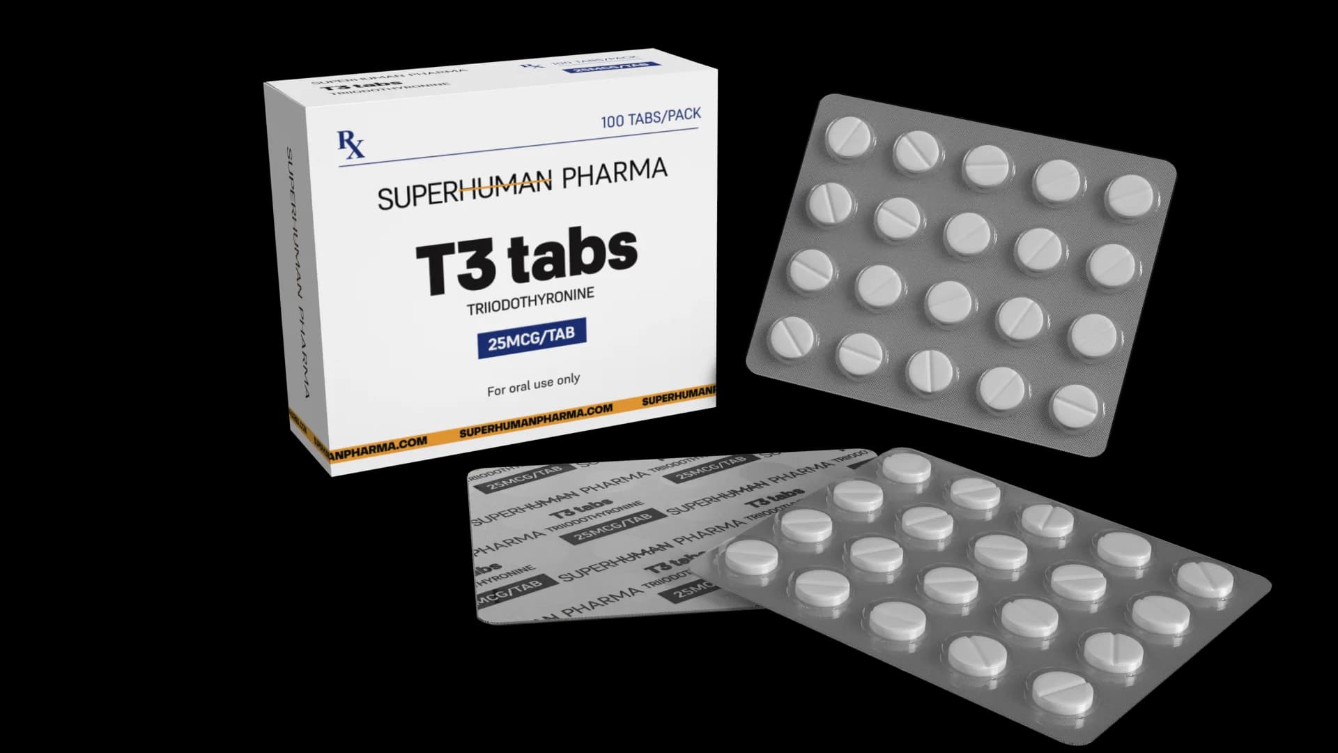 T3 25 mcg [100 comprimés] SuperHuman Pharma