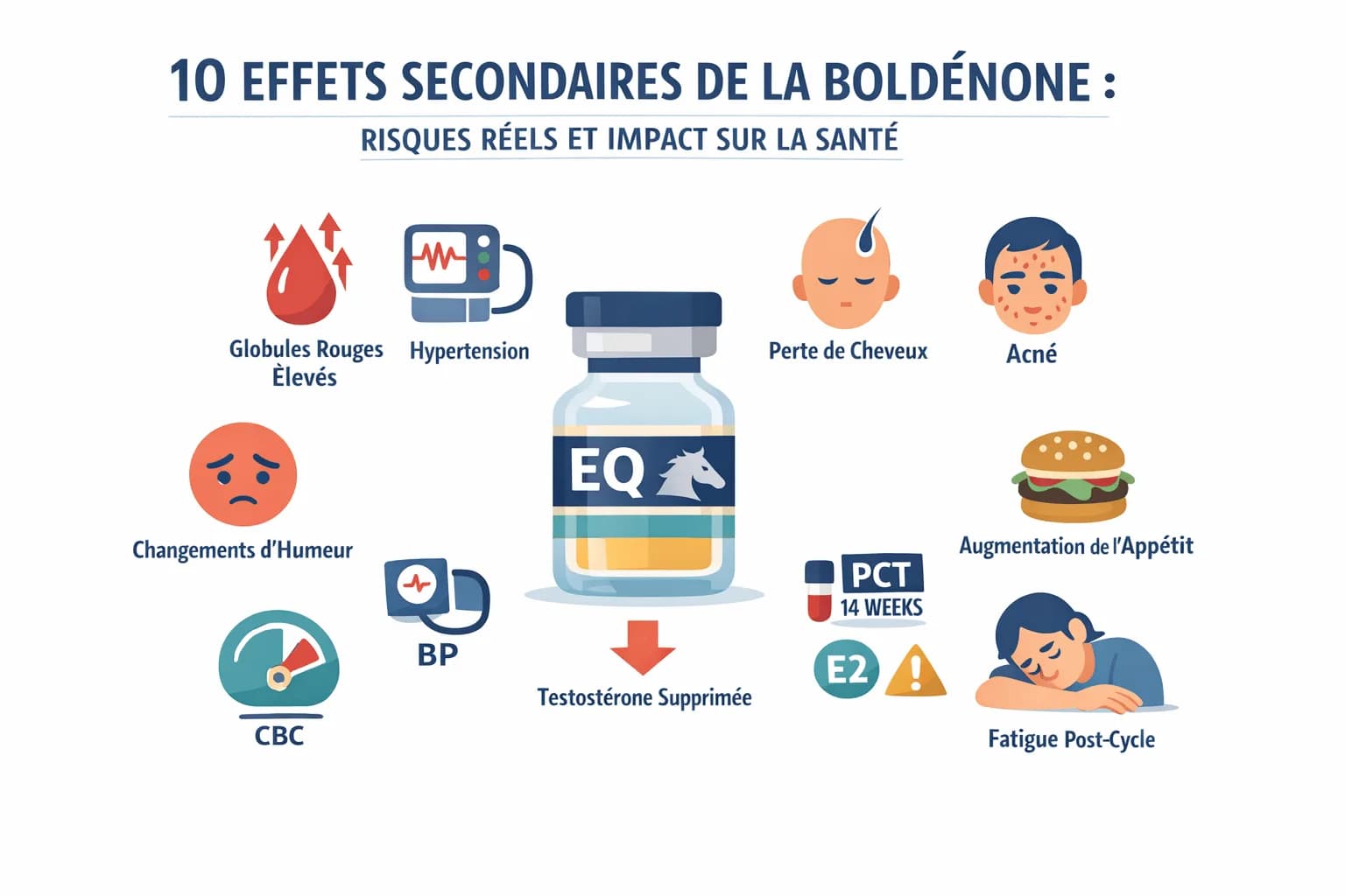 10 Effets Secondaires de la Boldénone (Equipoise) : Risques Réels et Impact sur la Santé