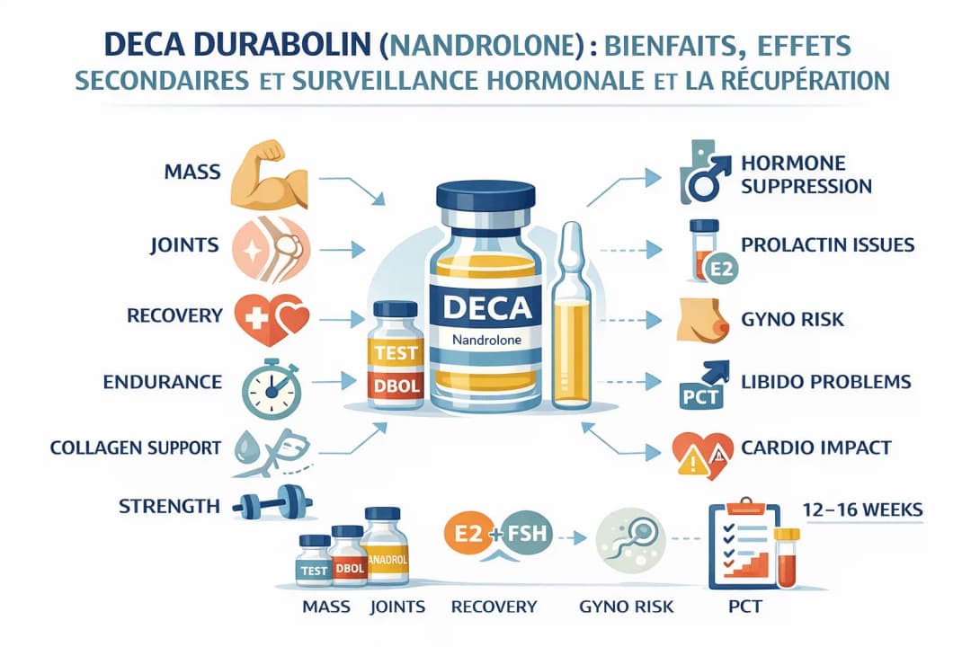 Deca Durabolin (Nandrolone) : Bienfaits, Effets Secondaires, Dosage et Guide Complet pour la Masse Musculaire et la Récupération