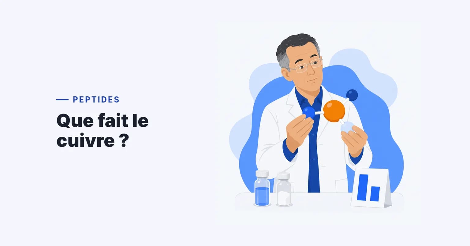 GHK-Cu (peptide de cuivre) : effets, dosage, formulations