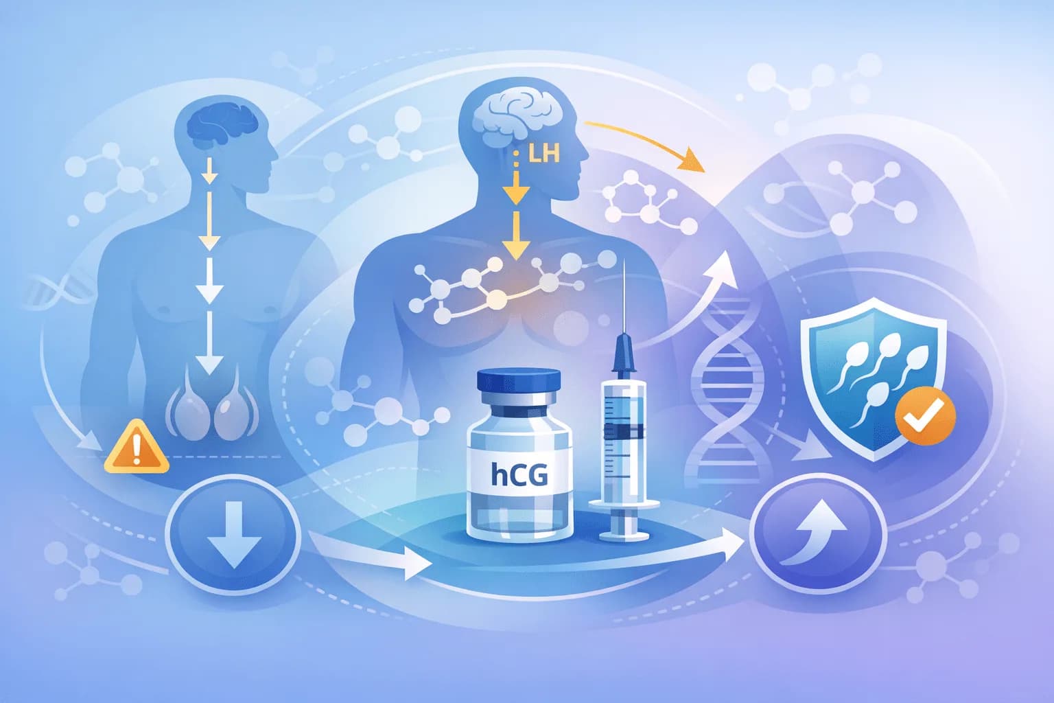 hCG pour la Testostérone : Utilisation en PCT, Dosage et Soutien à la Fertilité