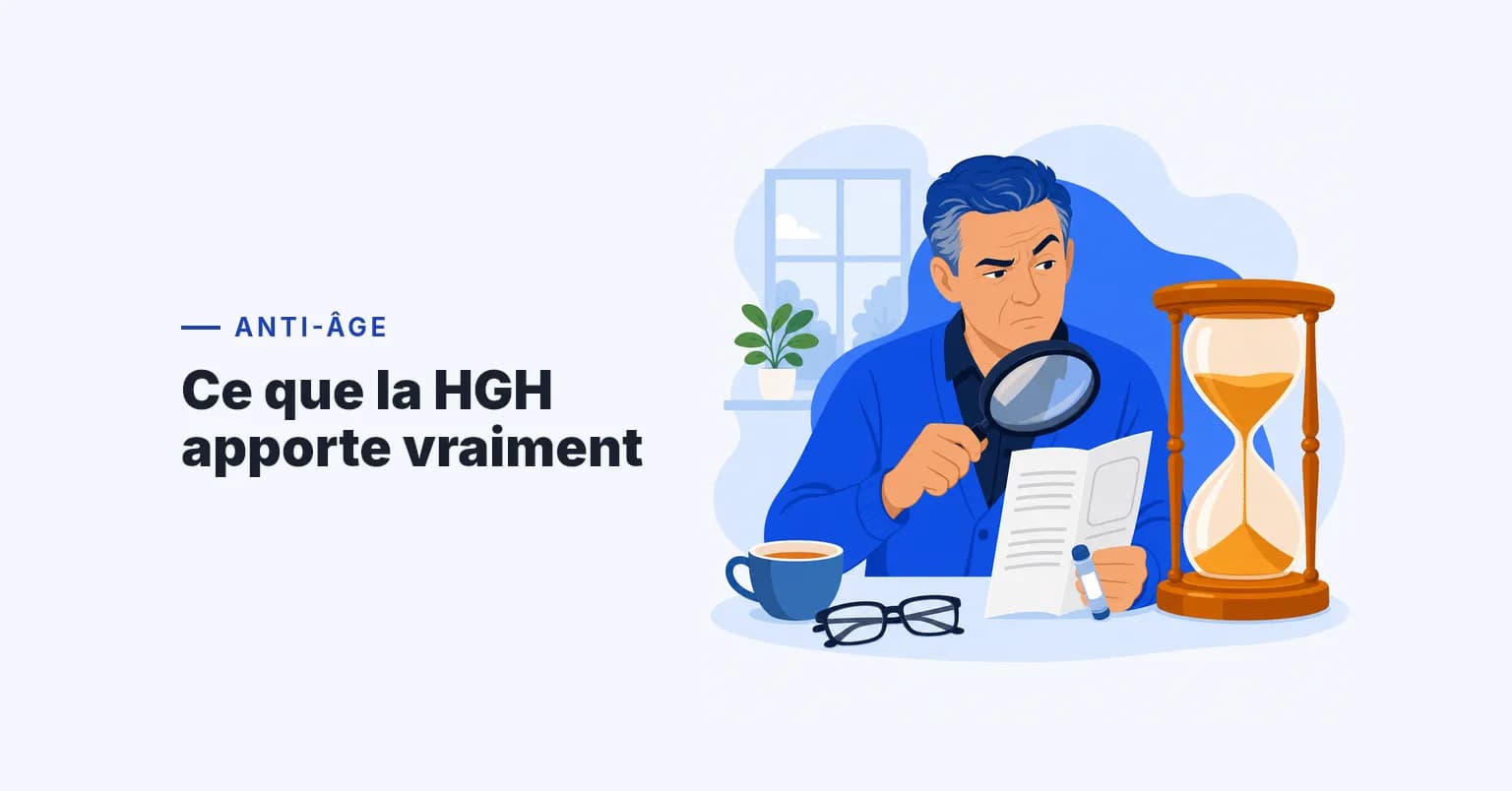 HGH — bienfaits anti-âge chez l'adulte