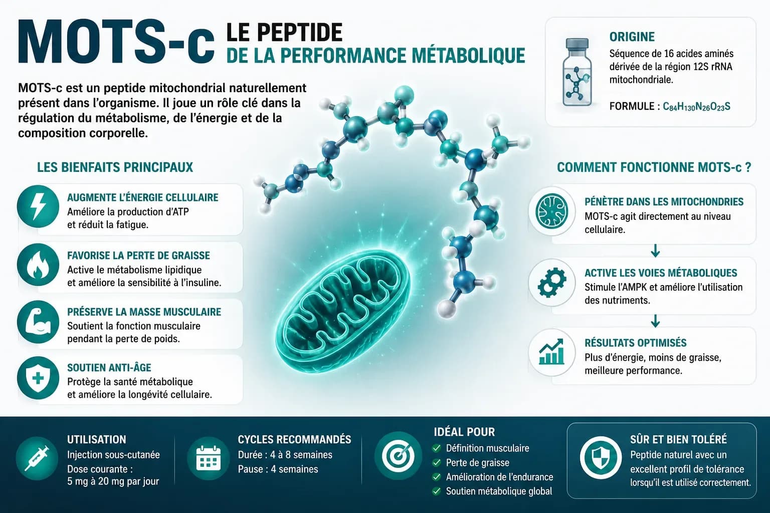 MOTS-c : le peptide mitochondrial expliqué