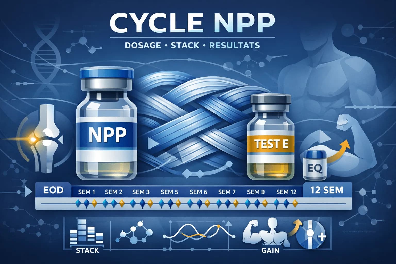 Dosage et cycles de Nandrolone Phénylpropionate : combinaisons et résultats