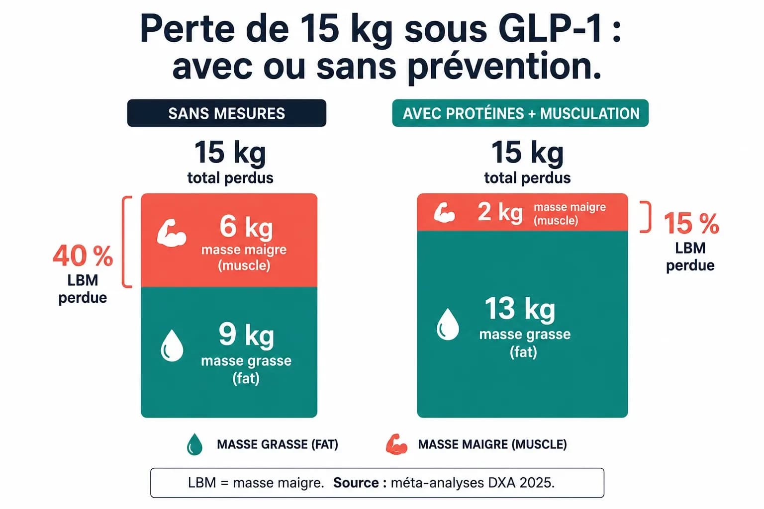 GLP-1 et perte de masse musculaire : comment la préserver