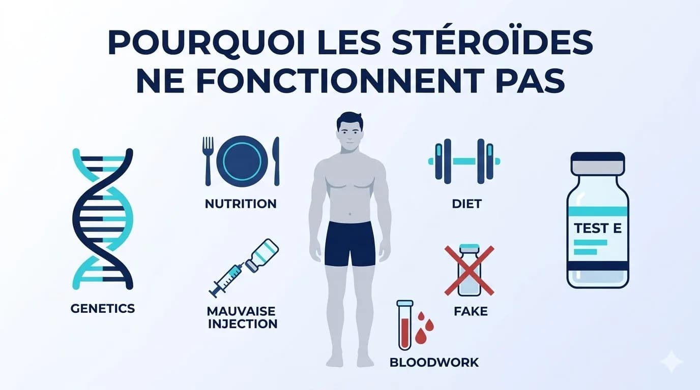Pourquoi les stéroïdes ne fonctionnent pas : génétique, stacking et analyses sanguines expliqués