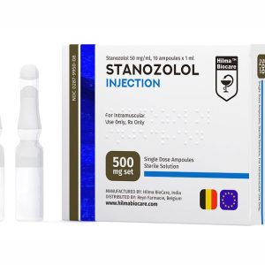 Flacon de 10 ml de stanozolol depot (injection de Winstrol) dosé à 75 mg/ml de la marque Hilma Biocare