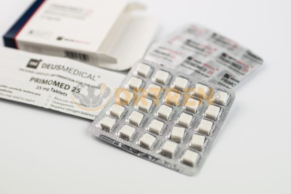 Primomed 25mg (Acétate de méthénolone) Deus Medical, un stéroïde anabolisant doux utilisé pour la prise de masse musculaire maigre et la préservation des muscles en période de sèche