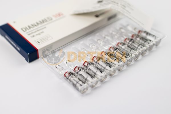 Dianamed 100 (Méthane-diénone) de Deus Medical, flacon de 10 ml avec une concentration de 100 mg/ml, utilisé pour la prise de masse musculaire rapide et l'amélioration des performances sportives