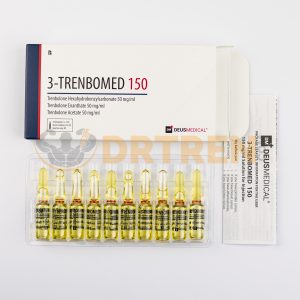 3-Trenbomed 150 (Mélange de Trenbolone) de Deus Medical, 10ml, 150mg/ml, solution injectable conçue pour le développement musculaire et l'augmentation des performances.