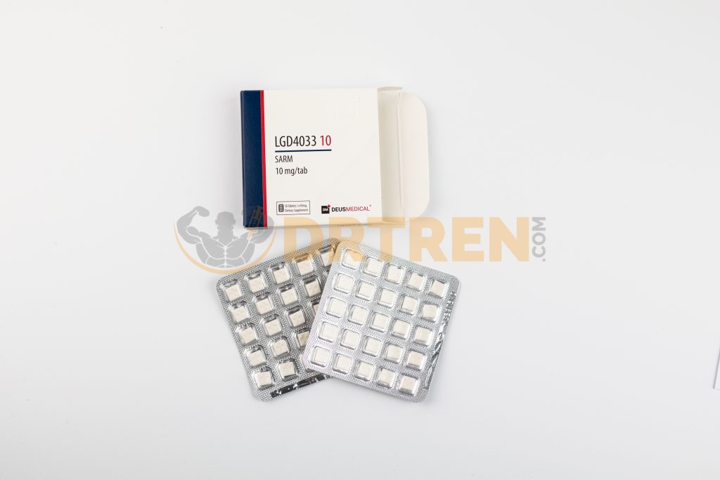 LGD4033 10 (Ligandrol) 10mg/comprimé de Deus Medical, un SARM utilisé pour augmenter la masse musculaire et la force, tout en aidant à la récupération