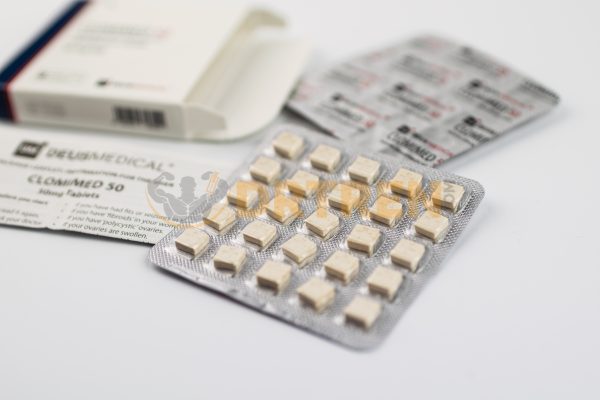 Clomimed 50 (Citrate de Clomifène) de Deus Medical, 50 comprimés de 50 mg, utilisé pour traiter l'infertilité en stimulant l'ovulation chez les femmes