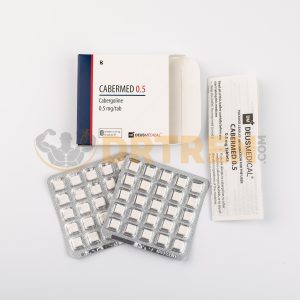 CABERMED 0.5mg (Cabergoline) Deus Medical, utilisé pour traiter les troubles liés à une production excessive de prolactine