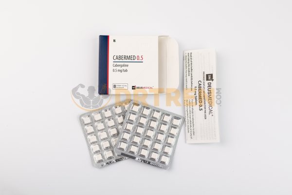 CABERMED 0.5mg (Cabergoline) Deus Medical, utilisé pour traiter les troubles liés à une production excessive de prolactine