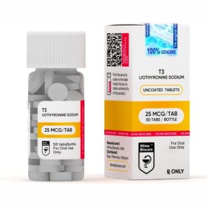 Boîte de 50 comprimés de 20 mcg de T3 (liothyronine sodique) de Hilma Biocare