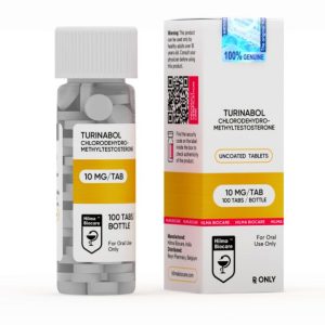 100 comprimés de Turinabol de Hilma Biocare, dosés à 10 mg chacun