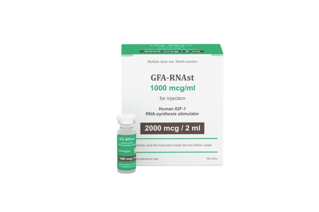 Flacon de 2ml de GFA-RNAst à 2000mcg d'Omstal Pharma