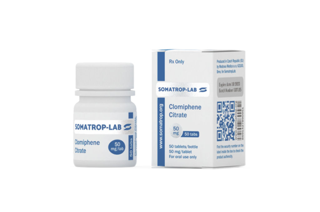 Comprimé de 50 mg de citrate de clomifène de Somatrop-Lab