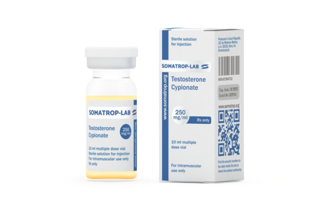 Flacon de cypionate de testostérone de Somatrop-Lab à 250 mg/ml