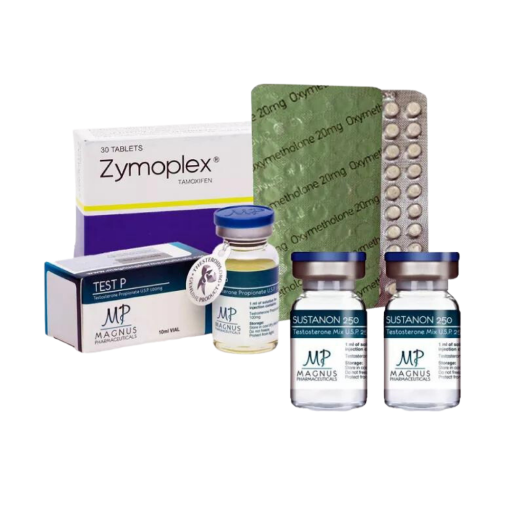 Programme pour débutants pour la prise de masse. Mélange de testostérone + anapolone + propionate de testostérone