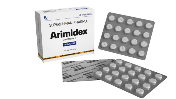 Arimidex 0.5 mg [60 comprimés] SuperHuman Pharma : Inhibiteur de l’aromatase, réduit les niveaux d'oestrogènes