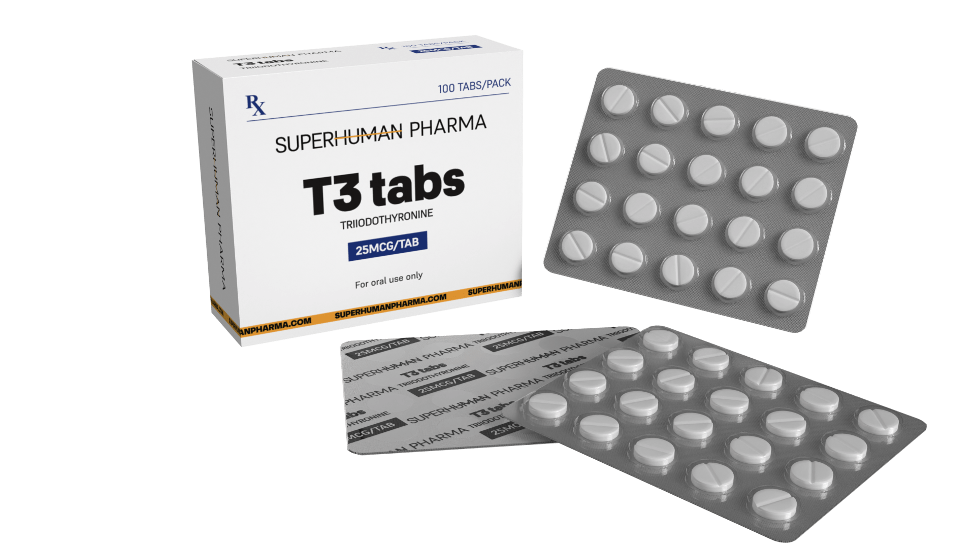 T3 25 mcg [100 comprimés] SuperHuman Pharma : Stimule le métabolisme pour la perte de poids