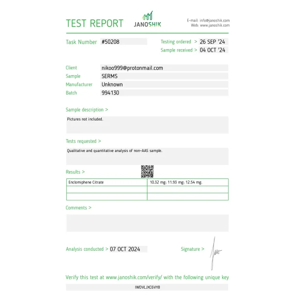 Enclomilad 12.5 mg (Citrate d’Enclomiphène) Driada Medical – Image 2